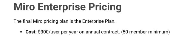 Miro enterprise pricing