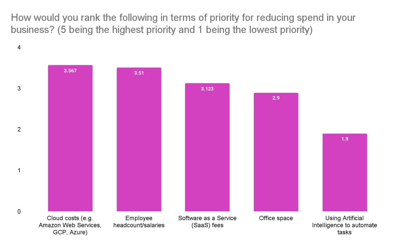 Cost reduction priorities CFOs